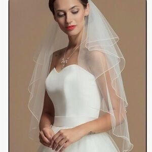 Elegant White Wedding Dress with Veil